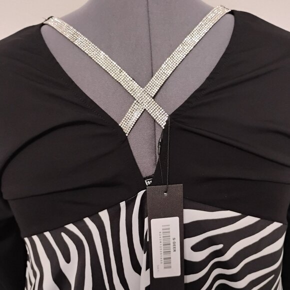 S-DEER Long Sleeve Zebra Pattern Dress – Size XL – New with Tags - Picture 7 of 16